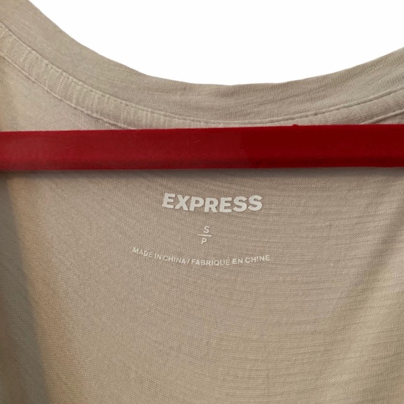 Pink Sequined Color Blocked Tee by Express - Picture 3 of 4